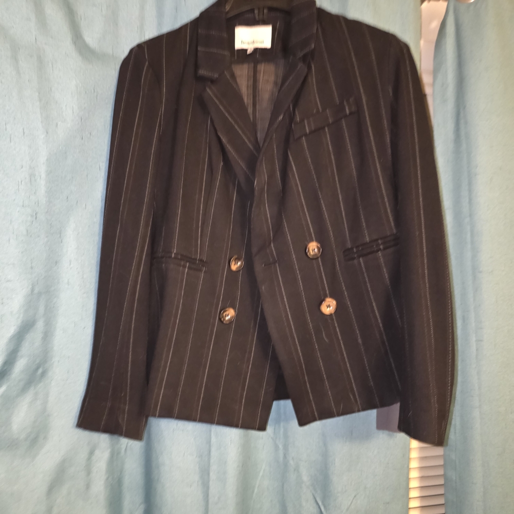 Heartloom Charcoal Striped Jacket